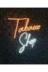 LED Neon “Tabacco Shop” Yazılı Tabela – Turuncu Beyaz Işıklı