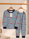 Araba Desenli Mevsimlik Pijama Takımı (Geniş Kalıp)