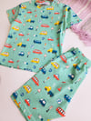 Araba Desenli Şortlu Pijama Takımı