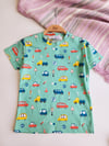 Araba Desenli Şortlu Pijama Takımı