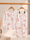Ayıcık Desenli Kalın Mevsimlik Pijama Takımı (Rahat Kalıp)