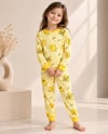 Civciv Desenli Kalın Mevsimlik Pijama Takımı (Tam Kalıp)