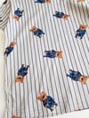 Çizgili Ayı Desenli Şortlu Pijama Takımı