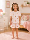 Çizgili Ayıcık Desenli Şortlu Pijama Takımı