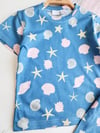 Deniz Kabuğu Desenli Şortlu Pijama Takımı