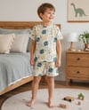 Fil Desenli Şortlu Pijama Takımı