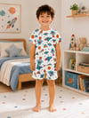 Gezegen Desenli Şortlu Pijama Takımı