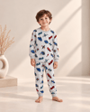 Gri Araba Desenli Kalın Mevsimlik Pijama Takımı (Tam Kalıp)