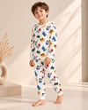 İş Makinası Desenli Kalın Mevsimlik Pijama Takımı (Rahat Kalıp)