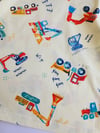 İş Makinesi Desenli Şortlu Pijama Takımı