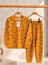 Kaplan Desenli Kalın Mevsimlik Pijama Takımı (Rahat Kalıp)