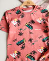 Karavan Desenli Yazlık Şortlu Pijama Takımı