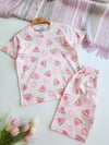Karpuz  Desenli Şortlu Pijama Takımı