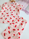 Kiraz Desenli Şortlu Pijama Takımı