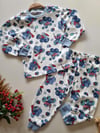 Mavi Traktörlü Polarsız Pijama Takımı