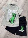 Minecraft Desenli Şortlu Takım