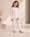 Renkli Kalp Desenli Kalın Mevsimlik Pijama Takımı (Tam Kalıp)