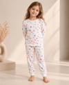 Renkli Kalp Desenli Kalın Mevsimlik Pijama Takımı (Tam Kalıp)