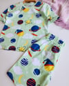 Şortlu Gezegen Desenli Pijama Takımı