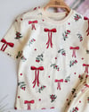 Şortlu Kurdele Desenli Pijama Takımı