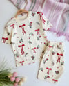 Şortlu Kurdele Desenli Pijama Takımı