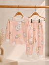 Tavşan Desenli Kalın Mevsimlik Pijama Takımı (Tam Kalıp)