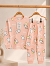 Tavşan Desenli Kalın Mevsimlik Pijama Takımı (Tam Kalıp)