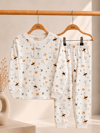Uçak Desenli Kalın Mevsimlik Pijama Takımı (Rahat Kalıp)