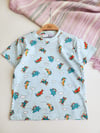 Uçak Desenli Şortlu Pijama Takımı