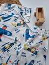 Uçak Desenli Yazlık Pijama Takımı