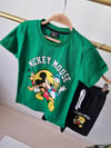 Yeşil Mickey Mouse Şortlu Takım
