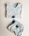 Yıldız Desenli Yazlık Şortlu Pijama Takımı