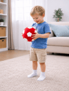 30 cm Peluş Futbol Topu Kırmızı-Beyaz