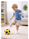 30 cm Peluş Futbol Topu Sarı-Lacivert