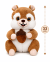 Fındık Tutan Peluş Oyuncak Sincap - 33 Cm