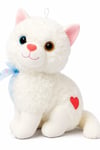Peluş Sesli Beyaz Miyavlayan Van Kedisi 33 cm Kedi