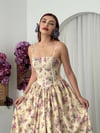   Önceki Sayfaya Dön Pinterest Çiçek desenli Astarlı Korse Elbise