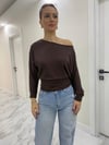 Acı Kahve Marka Model Yarasa Kol Basic Bluz