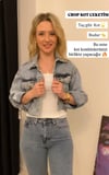 Casual Mavi Taş Yıkama Crop Pamuk Denim Ceket