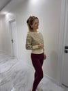 Çizgili İçi Polarlı Şardonlu Sweatshirt