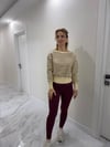 Çizgili İçi Polarlı Şardonlu Sweatshirt