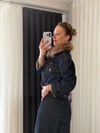 Denim Lacivert Jean Palazzo Kot Pantolon