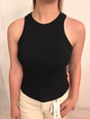 Halter Yaka Fitilli Beyaz Basic Atlet