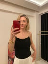 İp Askılı Parlak Kumaş Basic Beyaz Atlet