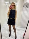 Kaşe Mini Fermuarlı Etek Siyah 