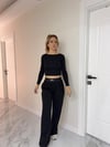 Kayık Yaka Yandan Büzgü Detaylı Pamuklu Basic Body
