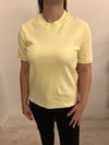 MD Model Pamuklu bisiklet Yaka Basic Tişört Soft Sarı