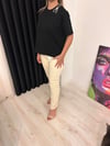 Oversize Pamuklu Broşlu Basic Tişört