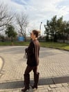 Pinterest Model Oversize Bisiklet Yaka Uzun Kazak Acı Kahve