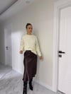 Pinterest Model Oversize Bisiklet Yaka Uzun Kazak Ekru